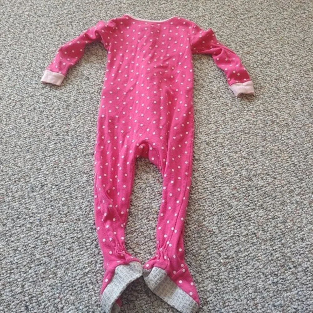 Carter's Pink Polka Dot Unicorn Footie Pajamas Size 24 Months